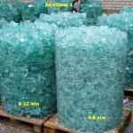 GABIONS FILLED WITH GLASS ROCK