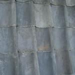OLD BRAISED BLUE HOLLOW HAND FORM ROOF TILE 