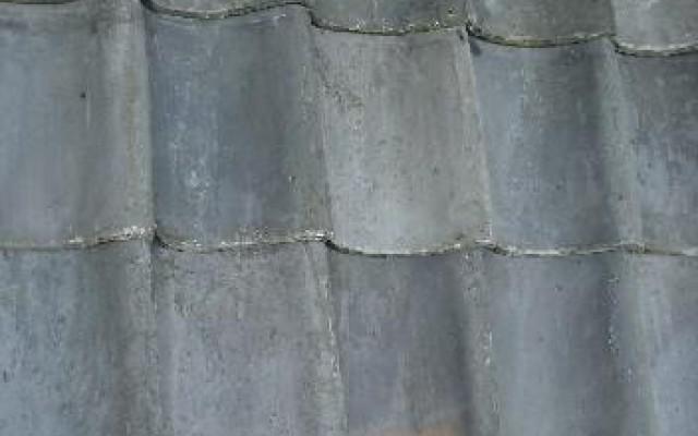 OLD BRAISED BLUE HOLLOW HAND FORM ROOF TILE 