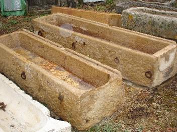 ANCIENT WATERING TROUGH FROM LIMESTONE AND BLUE STONE 
