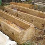 ANCIENT WATERING TROUGH FROM LIMESTONE AND BLUE STONE 