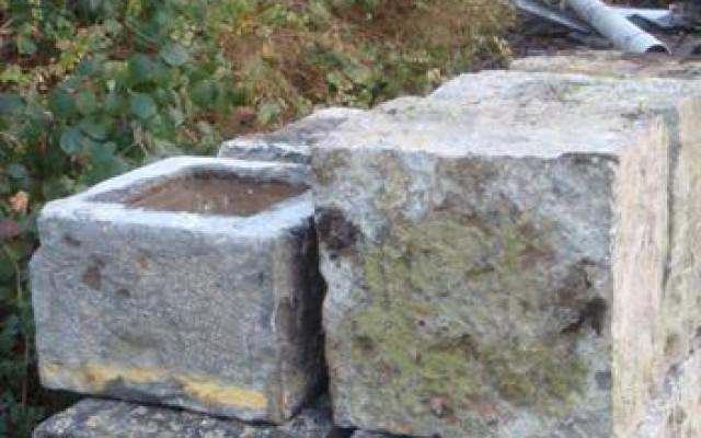 OLD BELGIAN GRANITE FOOT STONE