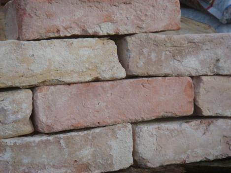 OLD YELLOW PINK HAND MADE BRICKS 